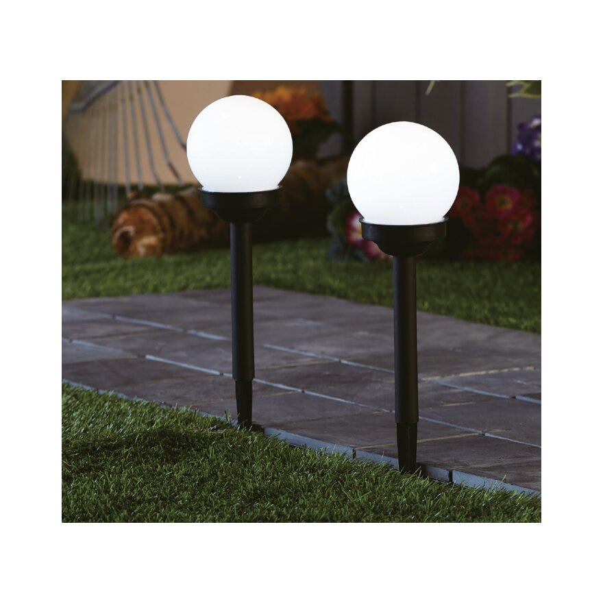 DEKA Solcellelampe Ø10 cm i Svart