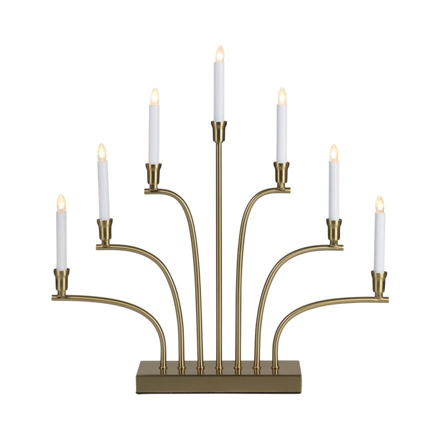 Ly DOLENT Adventsstake 52x8H52 cm i Gull