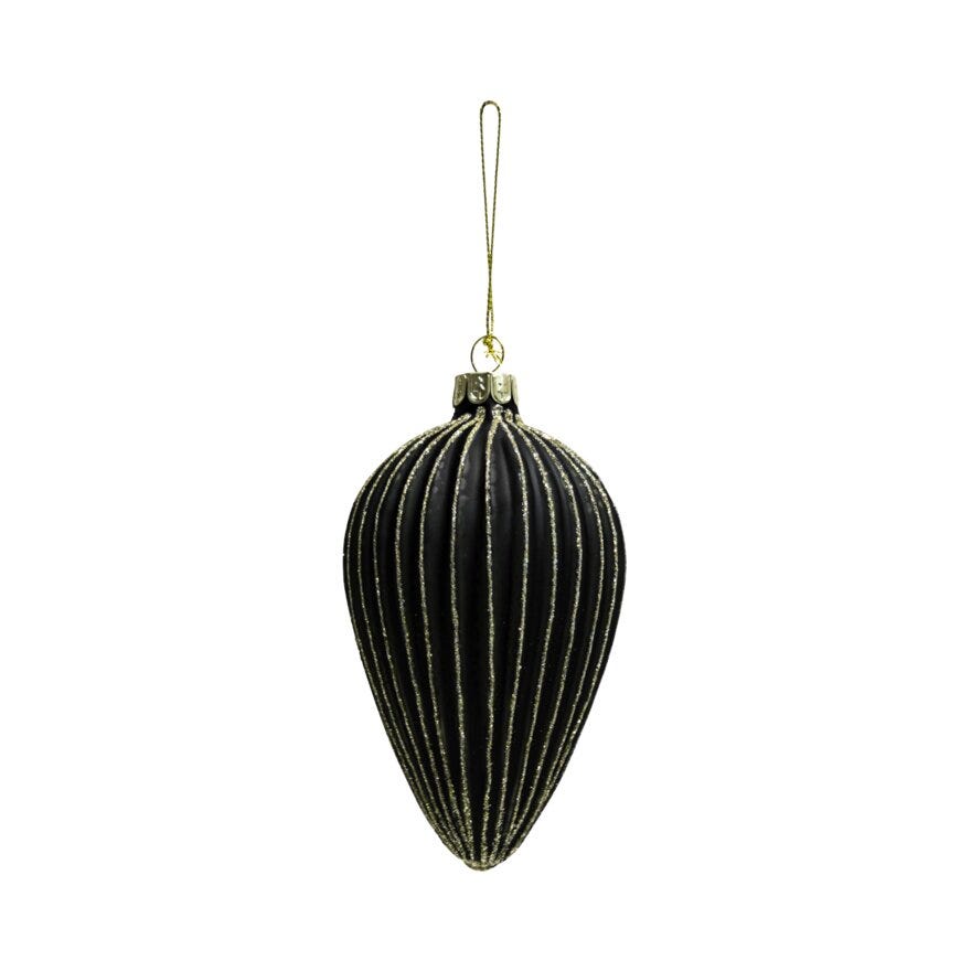 ELEGANT Julekule 7.6x7.6 cm i Svart