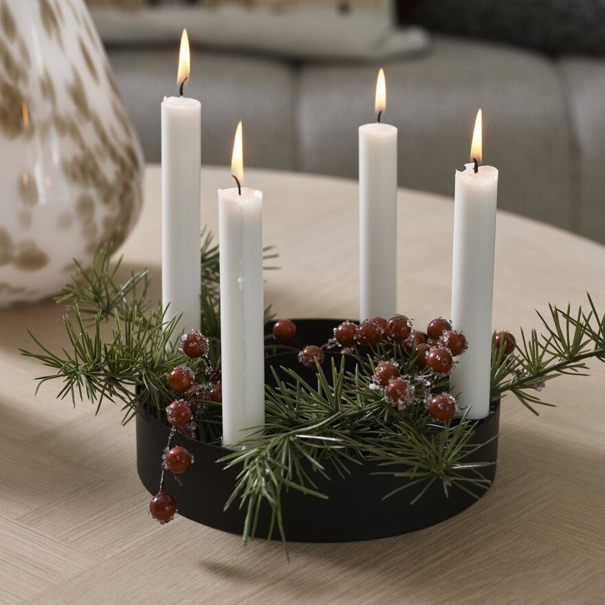 Sindig GABRIELLE Adventsstake Ø20 cm i Svart