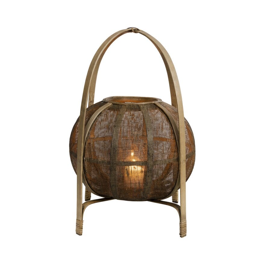 Sindig GARIN Lykt H47 cm i Beige/natur