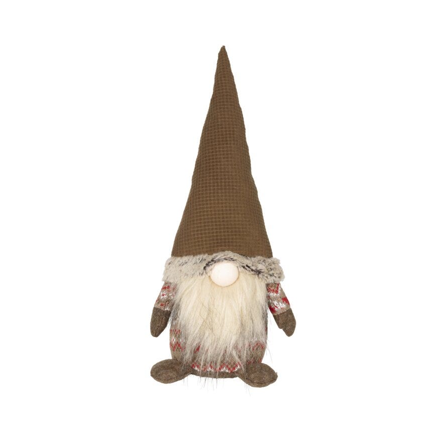 Sindig GRYNNE Julenisse H42 cm i Brun