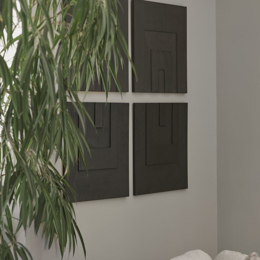Sindig HADEL Strukturbilde 40x90 cm i Svart