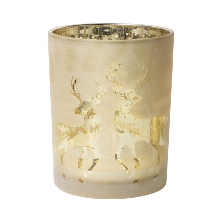 Sindig HASLE Julelysholder H12.5 cm i Gull