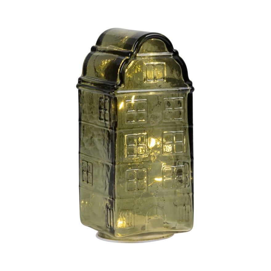 Ly HILLSDALE Julelys dekorasjon H17.5 cm i Grønn