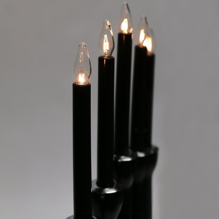HYGGELIG Adventsstake 36x8 cm i Svart