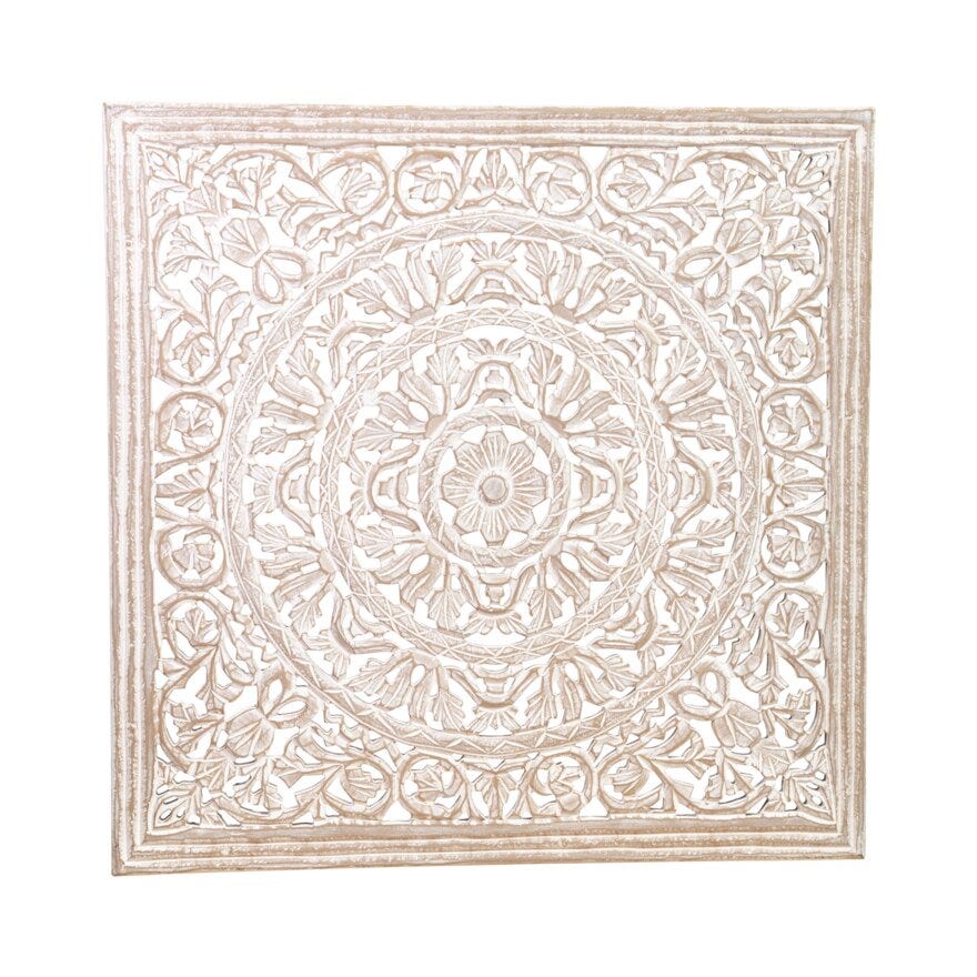 Sindig JAIPUR Veggdekor 80x80 cm i Beige/natur
