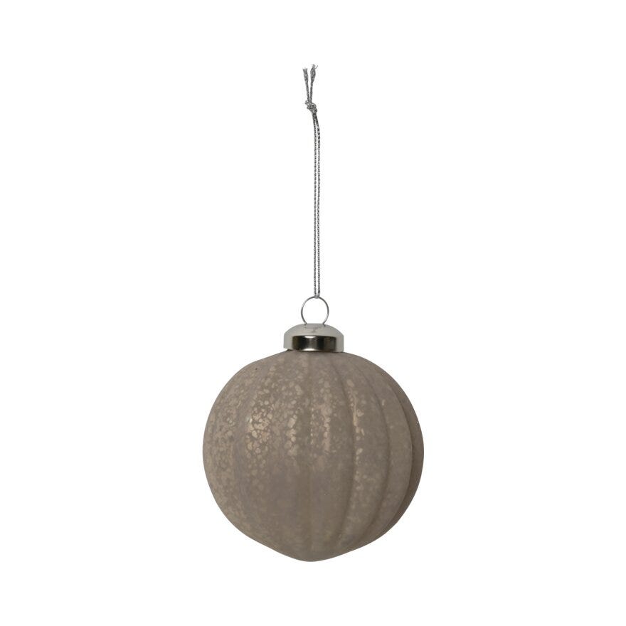 Sindig KELLI Julekule Ø8 cm i Beige/natur