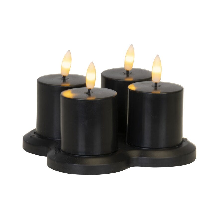 Lun LADMEG Kubbelys LED H5 cm i Svart