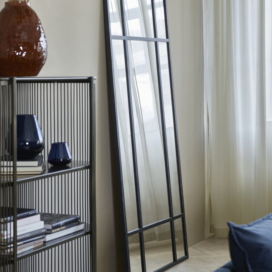 MANHATTAN Speil med spiler H200 cm i Svart