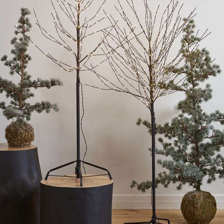 LUNA Juletre med lys H150 cm i Svart
