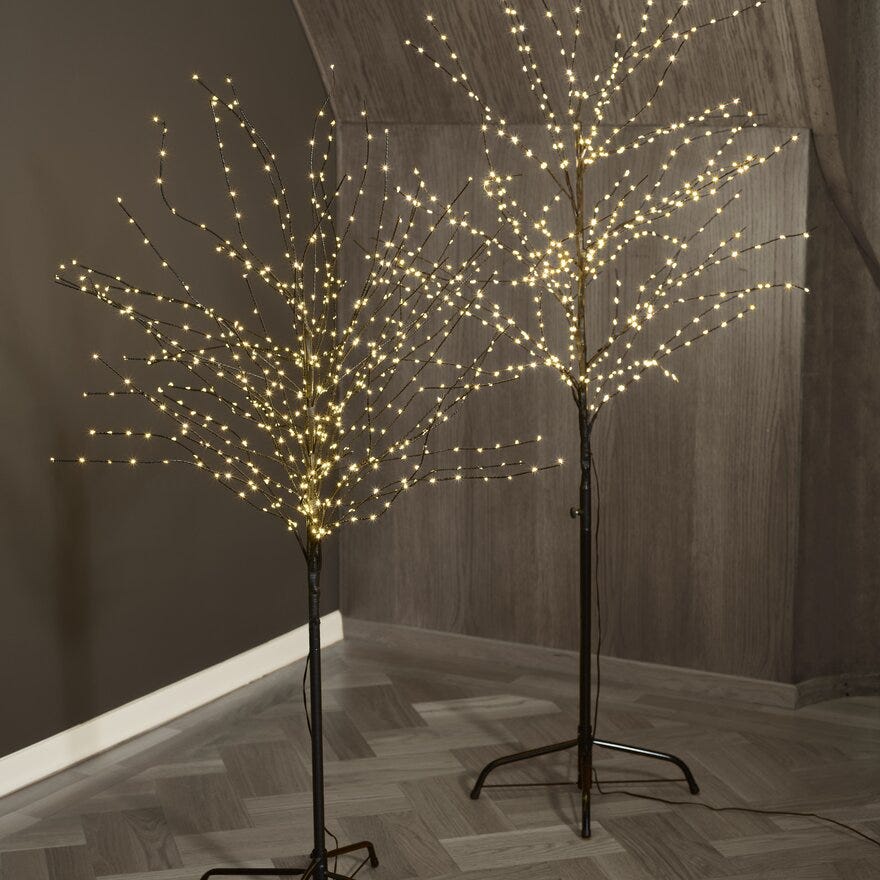 LUNA Juletre med lys H150 cm i Svart