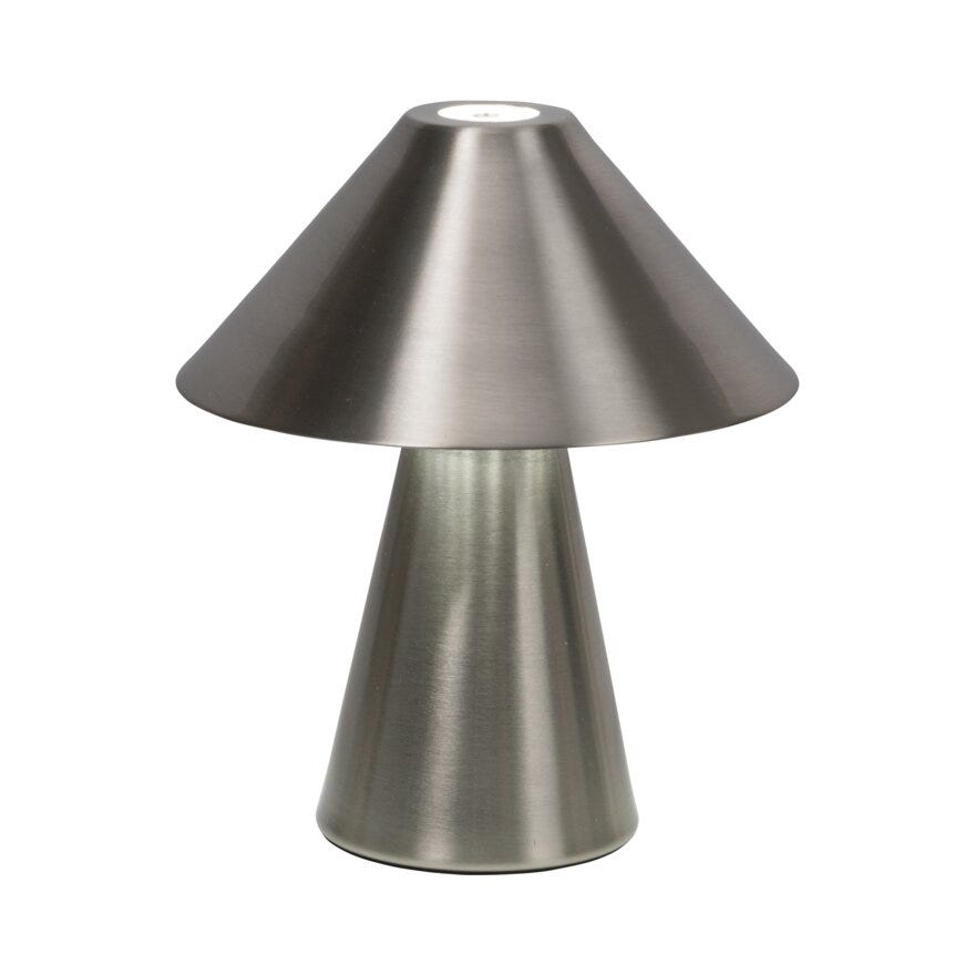 Sindig MASSI Bordlampe oppladbar Ø15 cm i Sølv