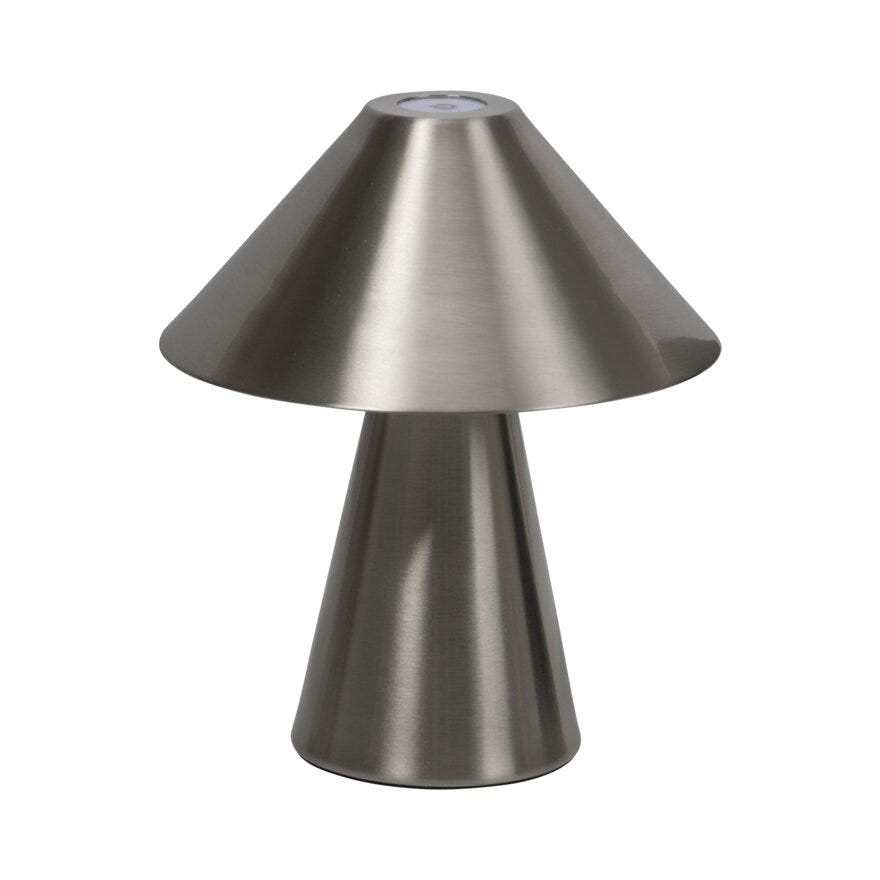 Sindig MASSI Bordlampe oppladbar Ø15 cm i Sølv
