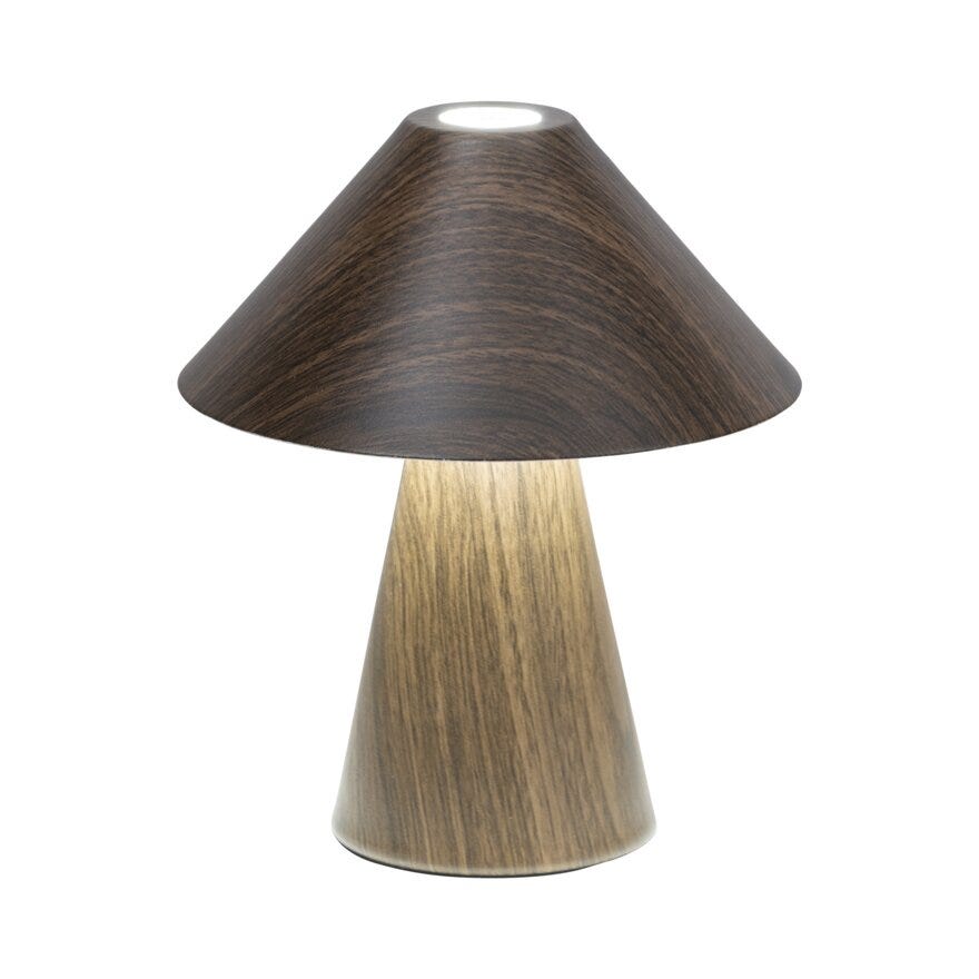 Sindig MASSI Bordlampe oppladbar Ø15 cm i Brun