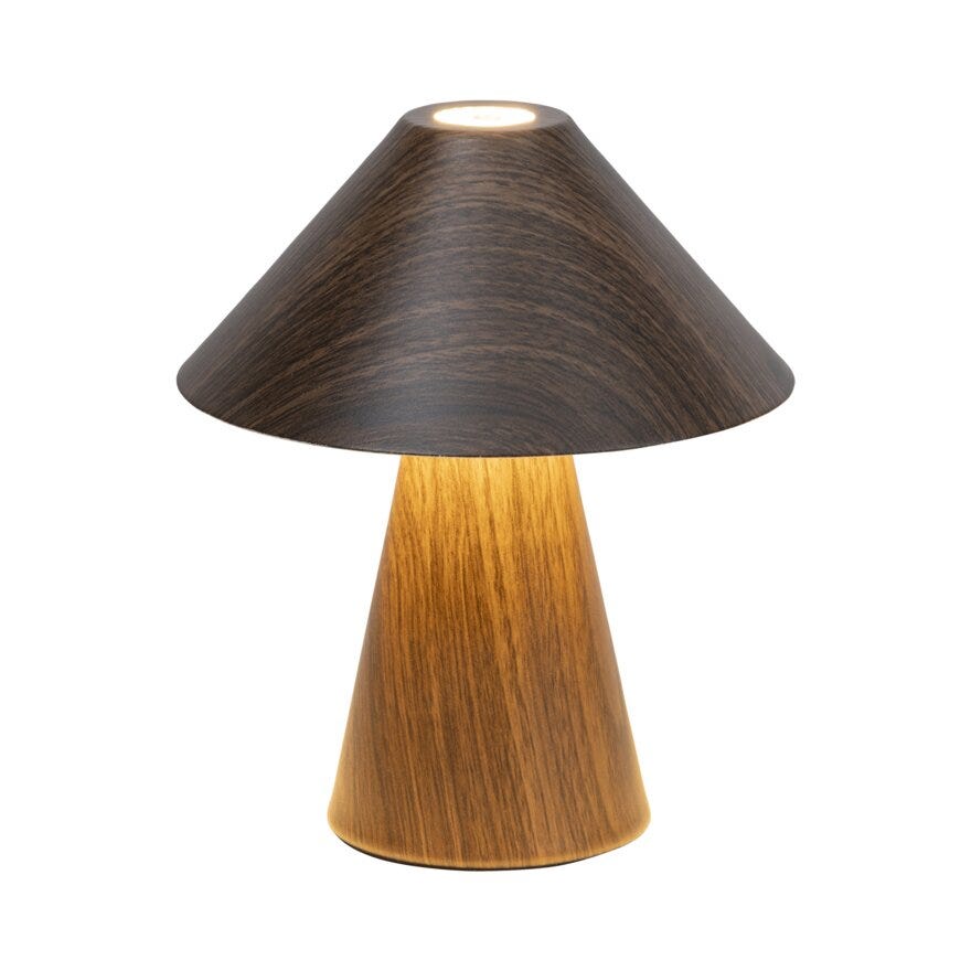 Sindig MASSI Bordlampe oppladbar Ø15 cm i Brun