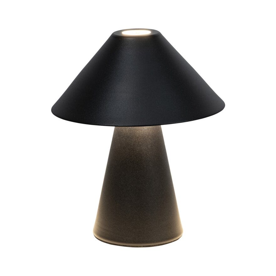 Sindig MASSI Bordlampe oppladbar Ø15 cm i Svart