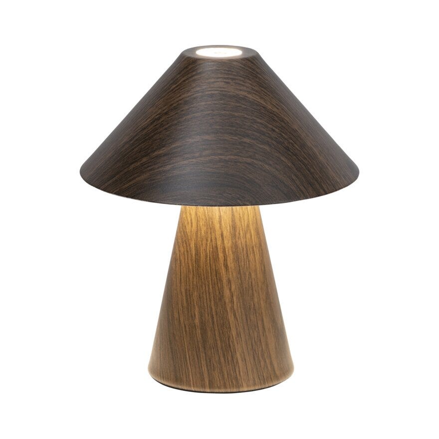 Sindig MASSI Bordlampe oppladbar Ø15 cm i Brun