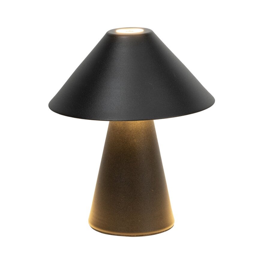 Sindig MASSI Bordlampe oppladbar Ø15 cm i Svart