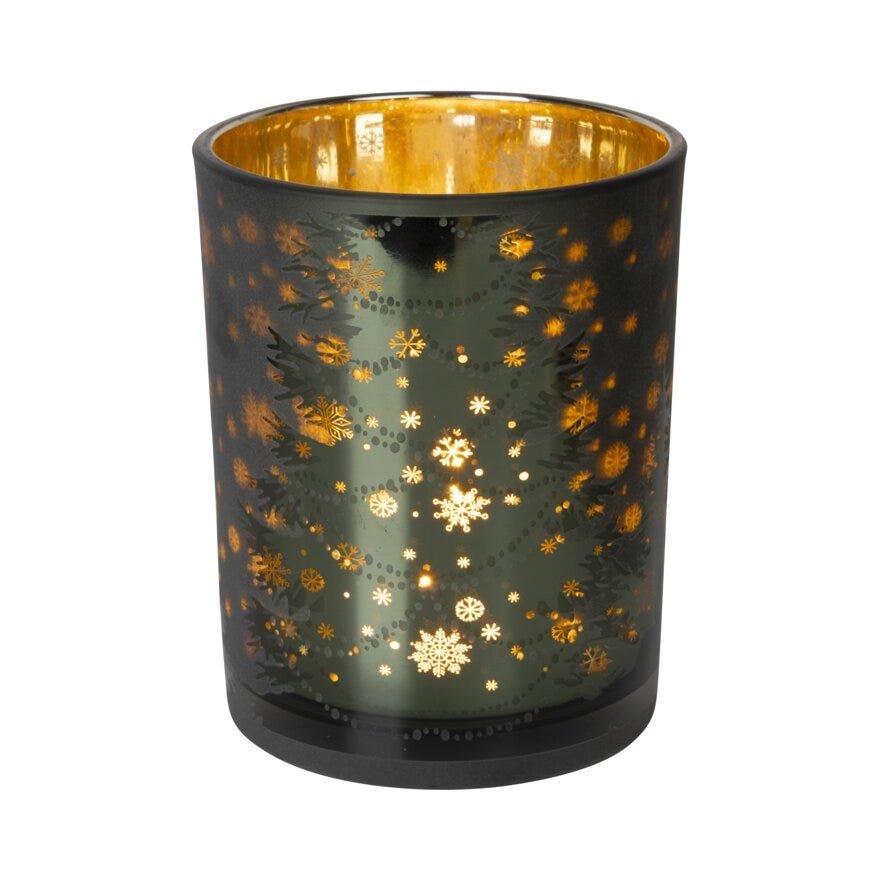 Sindig MIDNATT Julelysholder H12.5 cm i Grønn