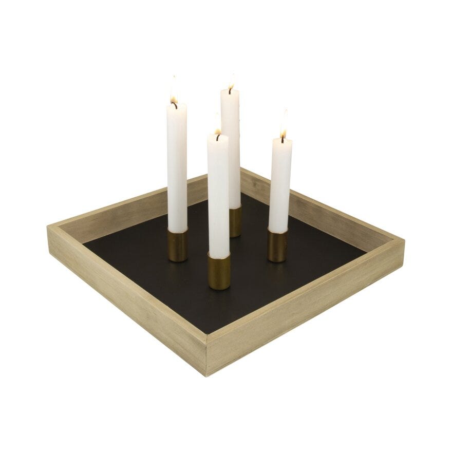Sindig MOVE Lysestake 30x30 cm i Beige/natur