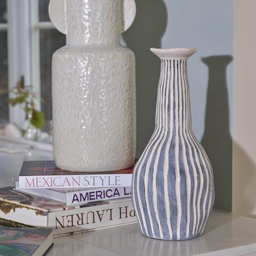 VALERIA Vase H44 cm i Beige/natur