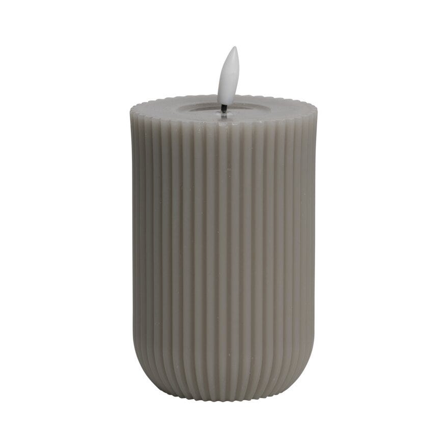 Lun NOVA LEDkubbelys H12.5 cm i Beige/natur