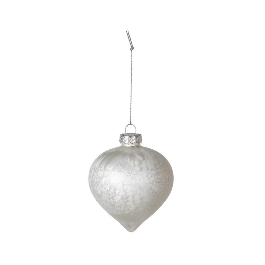 Sindig PEARL Julekule Ø8 cm i Hvit