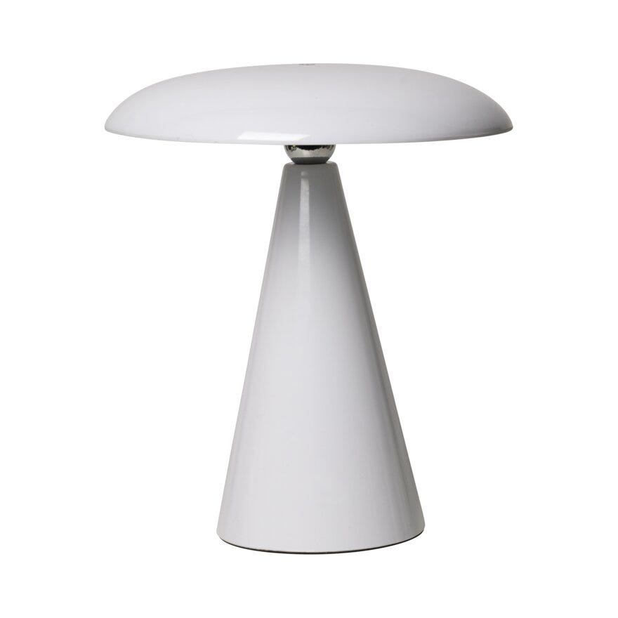 Sindig PORCINI Bordlampe oppladbar H26 cm i Hvit