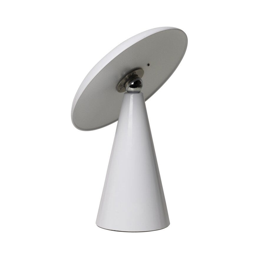Sindig PORCINI Bordlampe oppladbar H26 cm i Hvit