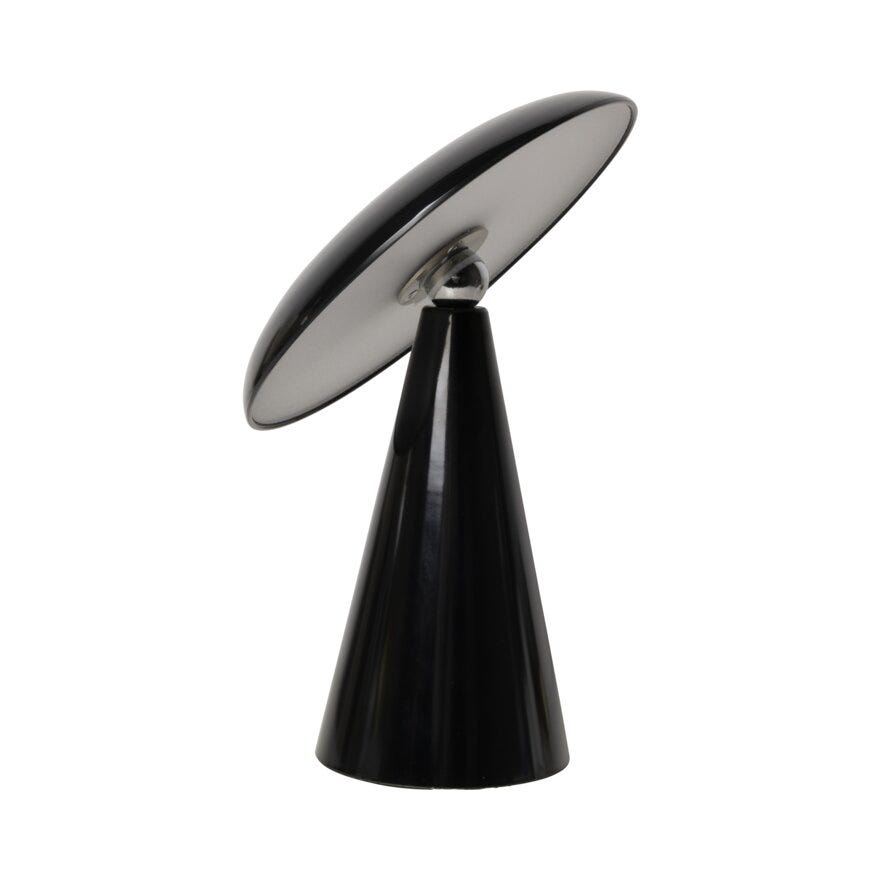 Sindig PORCINI Bordlampe oppladbar H26 cm i Svart