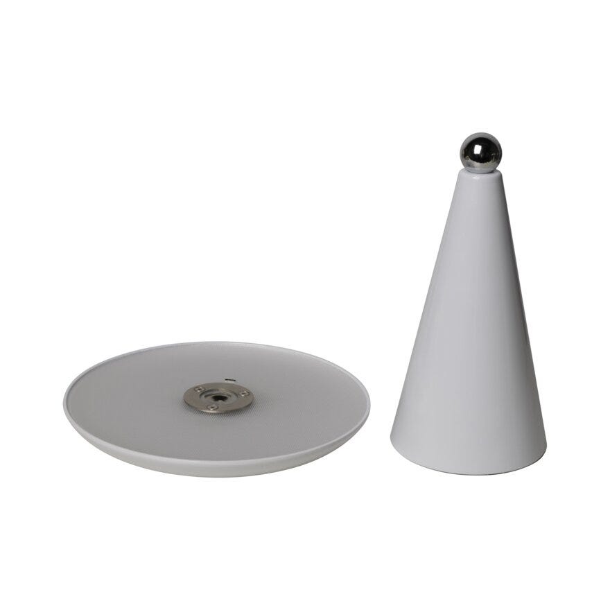 Sindig PORCINI Bordlampe oppladbar H26 cm i Hvit