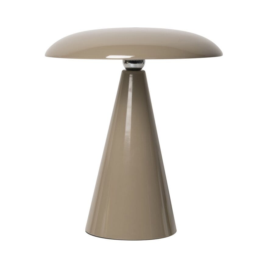 Sindig PORCINI Bordlampe oppladbar H26 cm i Beige/natur