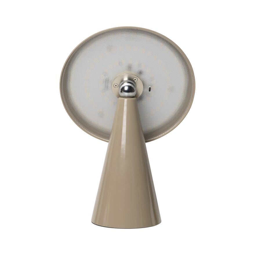 Sindig PORCINI Bordlampe oppladbar H26 cm i Beige/natur
