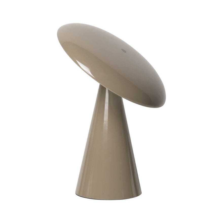 Sindig PORCINI Bordlampe oppladbar H26 cm i Beige/natur