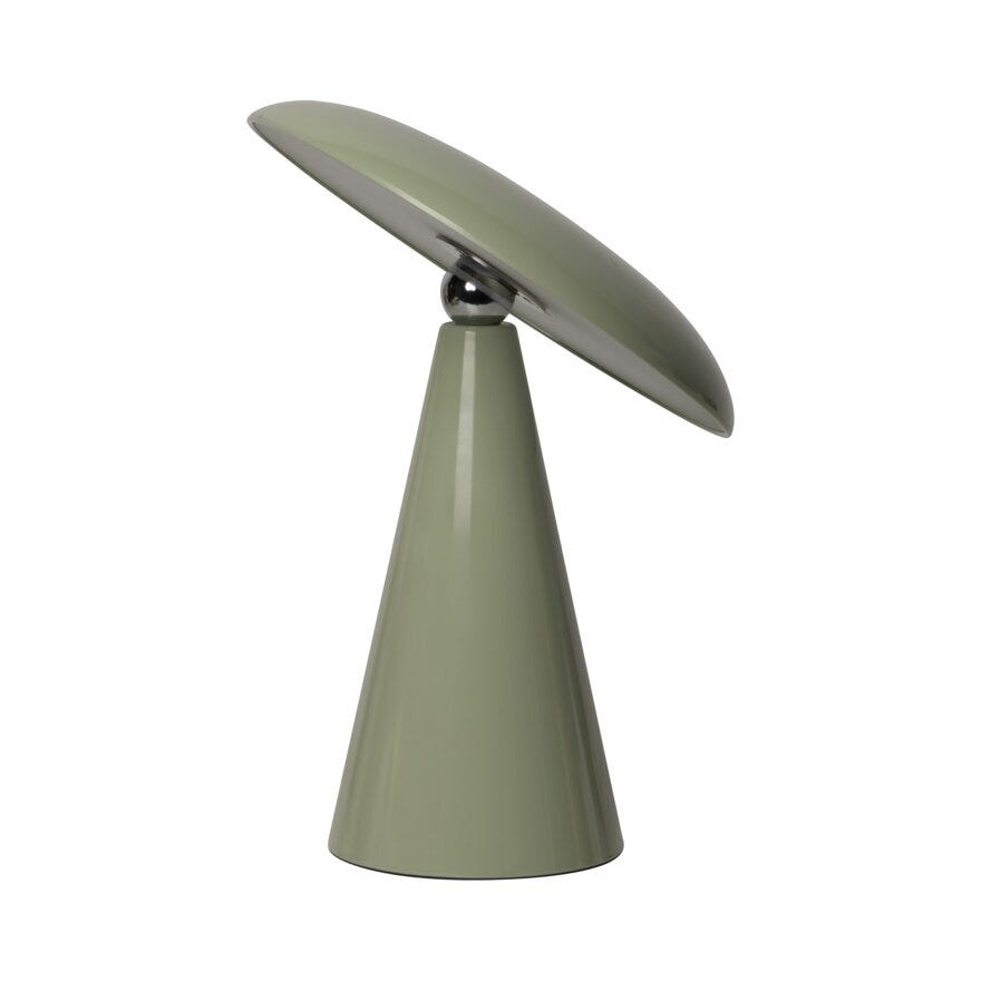 Sindig PORCINI Bordlampe oppladbar H26 cm i Grønn