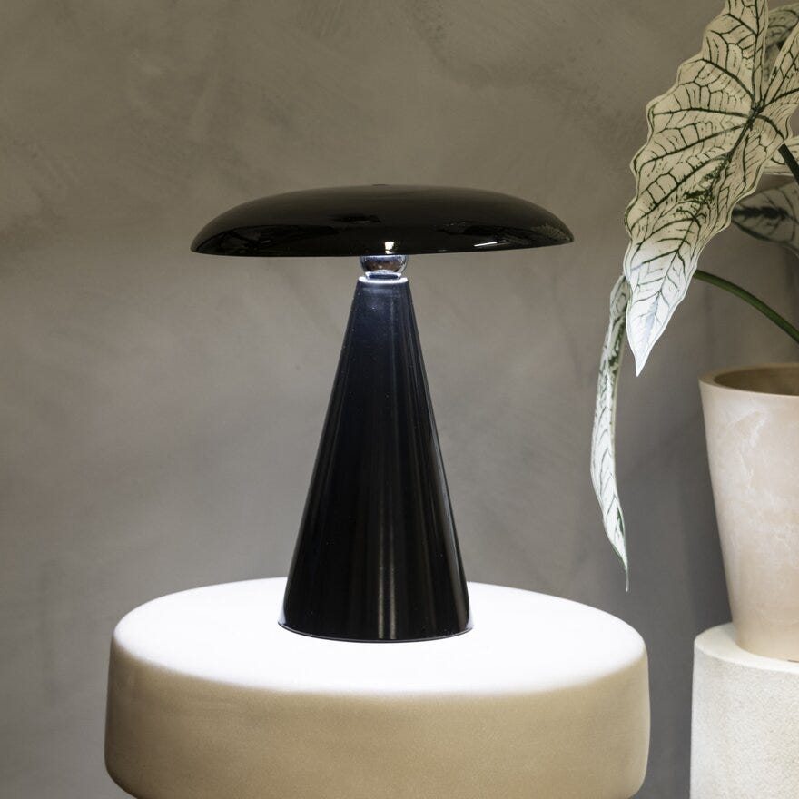 Sindig PORCINI Bordlampe oppladbar H26 cm i Svart