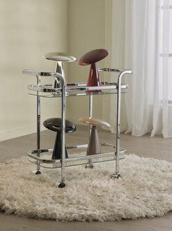 Sindig PORCINI Bordlampe oppladbar H26 cm i Sølv