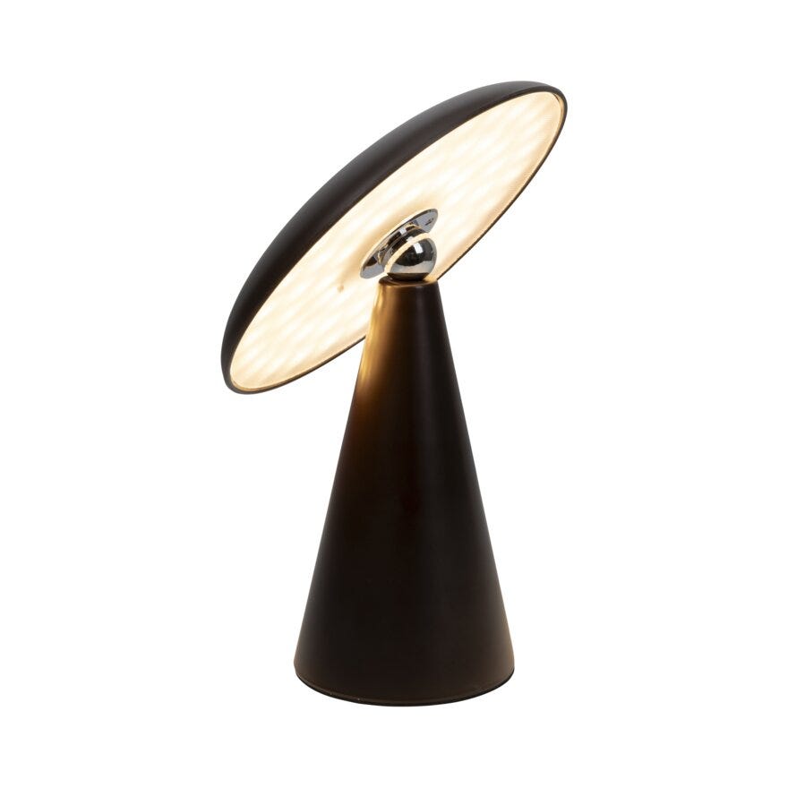 Sindig PORCINI Bordlampe oppladbar Ø23 cm i Brun