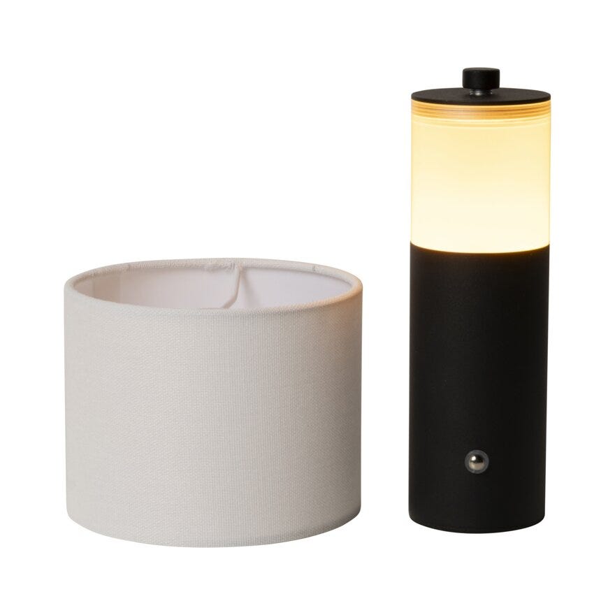Sindig PORTOBELLO Bordlampe oppladbar H20 cm i Svart