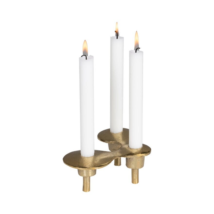 Sindig RAMA Lysestake H6 cm i Gull