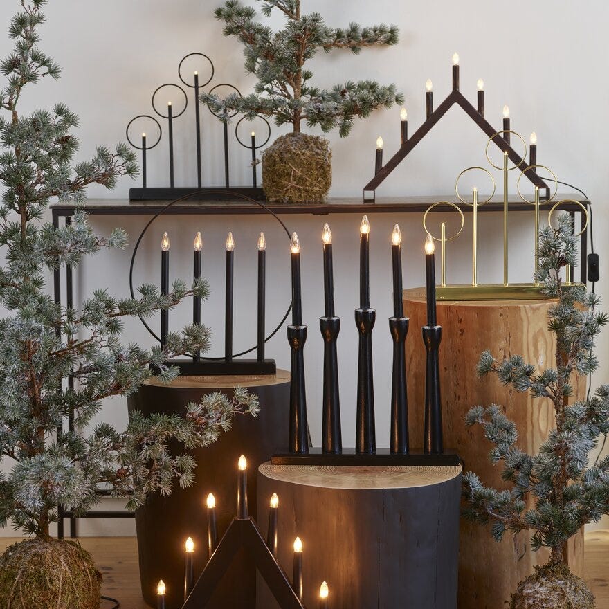 HYGGELIG Adventsstake 36x8 cm i Svart