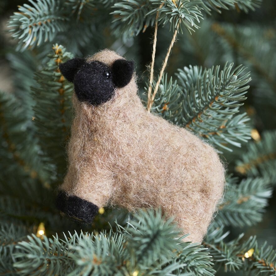 Sindig SHAUN Juletrepynt 10.5x4 cm i Brun