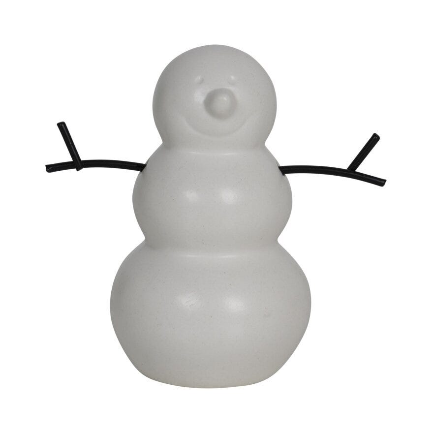 Sindig SNOWDON Snømann H8.5 cm i Hvit