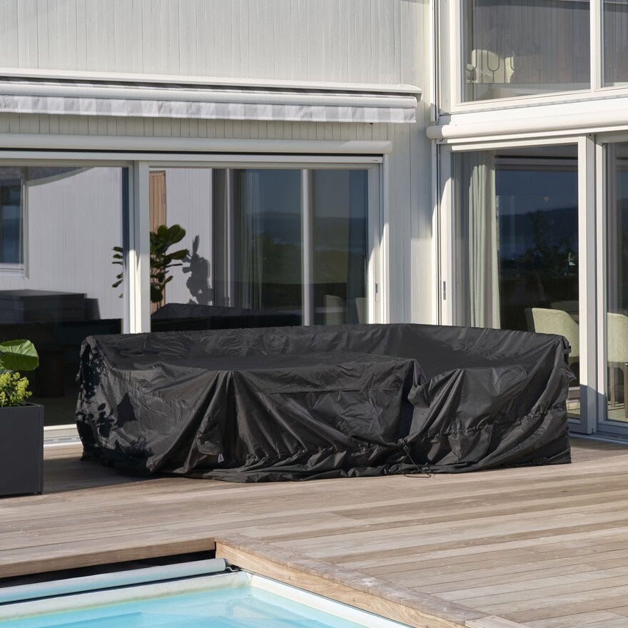 VÆRØY Møbeltrekk 200x200 cm i Svart