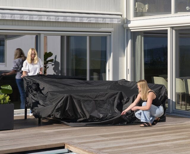 VÆRØY Møbeltrekk 200x200 cm i Svart