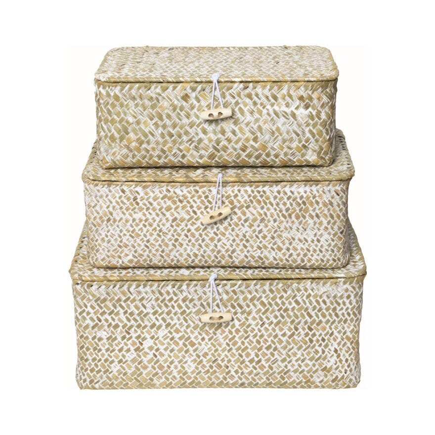 Sindig VERO Oppbevaringsboks Stor 19x29 cm i Beige/natur