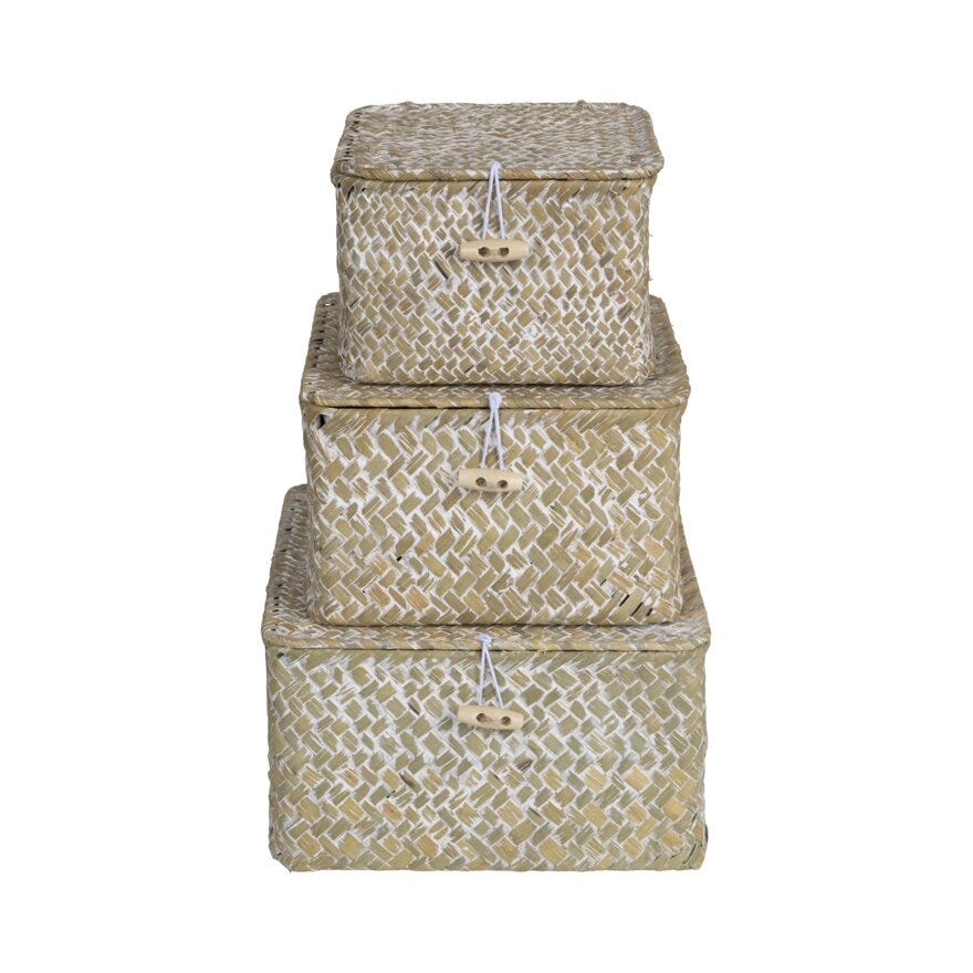 Sindig VERO Oppbevaringsboks 20x20 cm i Beige/natur