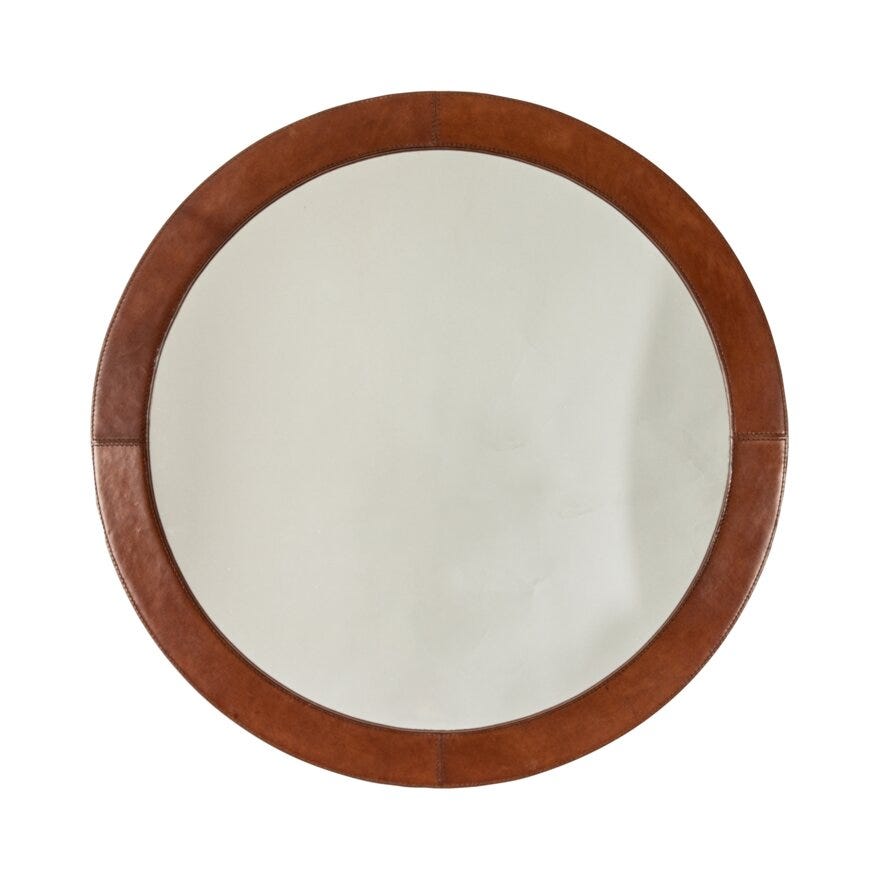 Halvor Bakke HALVOR BAKKE Speil Ø65 cm i Brun designet av Halvor Bakke