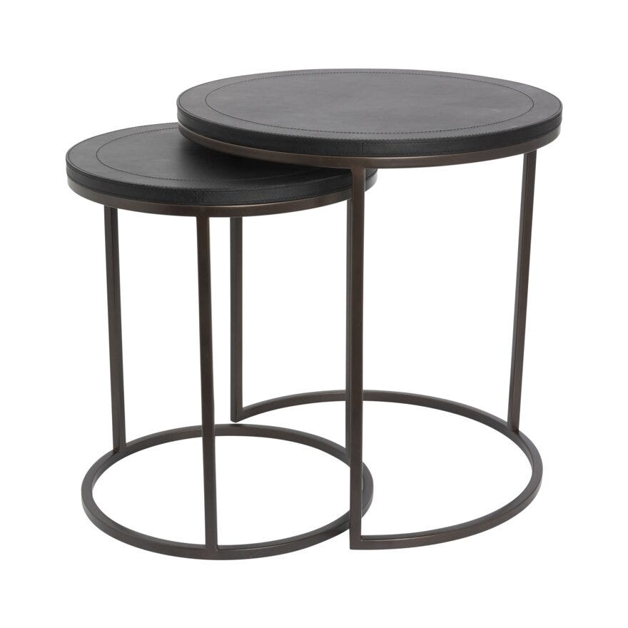 Halvor Bakke SORRENTO Sidebord sett Ø50 cm i Svart designet av Halvor Bakke